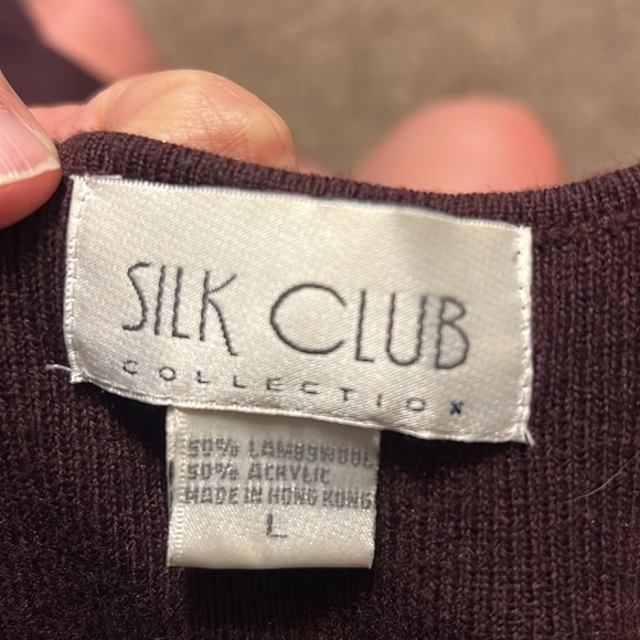 Silk Club deep purple beaded cardigan - Picture 10 of 10